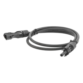 Cable Fotovoltaico / 1 m (3.28 ft) / 10 AWG / MC4 Macho-Hembra / Negro / Intemperie