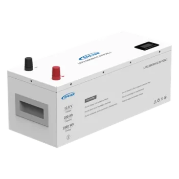 Batería de litio LiFeO4 12.8Vcc, 200Ah, 2.56Kwh, Pantalla LCD para Monitoreo Local, Carcasa Metálica