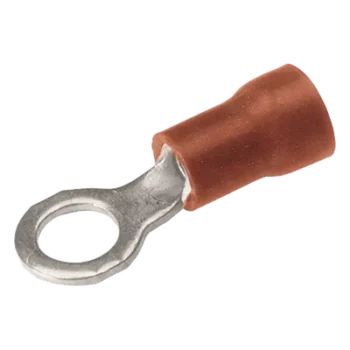 Terminal de Ojillo / 22-16 AWG / Tornillo 1/8 in (3 mm) / Cobre Estañado / Aislamiento Vinilo / 0.74 in (19 mm)