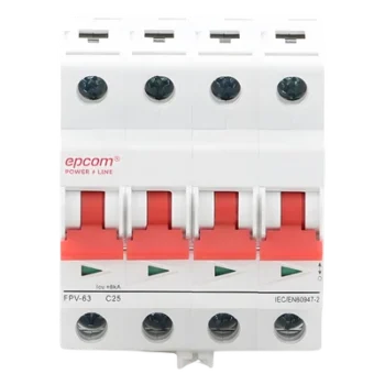 Protección Térmica/ Interruptor 4P, 25A, Corriente Directa 1000 Vcc para Aplicación Fotovoltaica Montaje Riel DIN