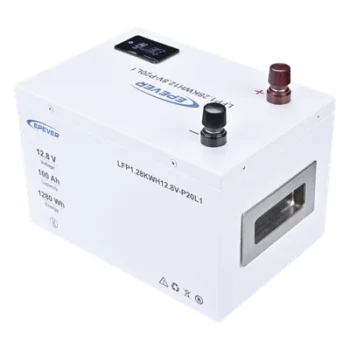 Batería de Litio LiFePO4 12.8Vcc, 100Ah, 1.28KwH, Pantalla LCD para Monitoreo Local, Carcasa Metálica