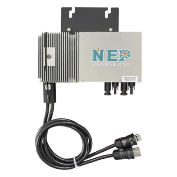 Microinversor para Interconexión a Red / 600W / 220V CA / Eficiencia 95.5% / 2 Módulos Solares 360W / Monitoreo Remoto