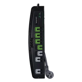 Multicontacto Con Supresor de Picos, Voltaje de Entrada 125 Vca NEMA 5-15P, Con 7 Salidas NEMA 5-15R, 2250 Joules, Protección RJ11