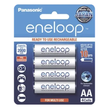 Batería Recargable AA 1.2V ENELOOP / Ni-HM / Paquete de 4 Baterías