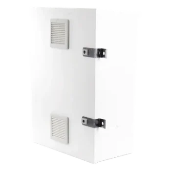 Gabinete para instalación de 2 Baterías PL110D12, Fabricado en Lámina Galvanizada, Accesorios para piso o poste (No incluidos)