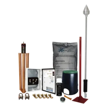 Kit Pararrayo con Punta en Aluminio con Accesorios para Protección de Diámetro de 160 m.