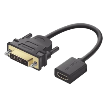 Adaptador DVI Macho a HDMI Hembra / Bidireccional / 1080P@60Hz / Cable 22 cm (8.66 in) / Triple Blindaje