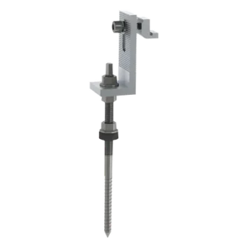 Soporte L para riel 7 con tornillo M10*200 para techo de lamina