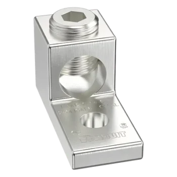Terminal tipo Lengüeta Recta de Aluminio con Agujero 1/4", y Barril para Cable #14 - 2/0 AWG
