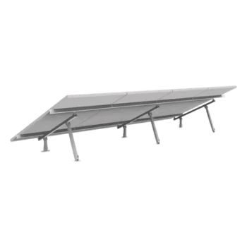 Kit Montaje de aluminio para techo o piso de concreto, de alta resistencia y rápida instalación, arreglo 1x4 módulos fotovoltáicos de 40mm de espesor