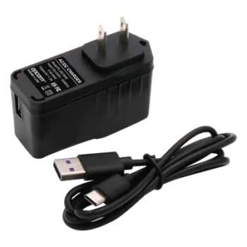 Adaptador de corriente AC/DC / Entrada 100-240 VCA / Salida 5 VCC @ 3 A / Conectores USB-C y micro-USB