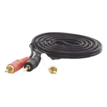 Cable Audio 3.5 mm a 2 RCA / Estéreo / 28 AWG Cobre / Doble Blindaje / 1.83 m (6 ft) / 300V DC