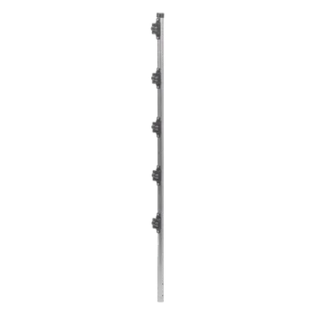 Poste de Paso para Cerca Electrificada / 1.2 m (3.9 ft) / Tubo Galvanizado Cal. 18 / 1" Diámetro / 5 Aisladores / Fijación en Concreto