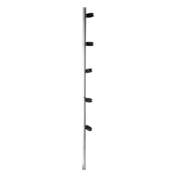 Poste de esquina / Tubo acero galvanizado G60 / 5 aisladores / 1.20 m (3.94 ft) / Resistencia dieléctrica 18 kV