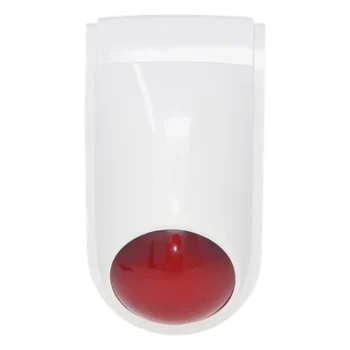Sirena Estrobo / 110 dB / 12 VCC / Estrobo Rojo Integrado / Interior y Exterior