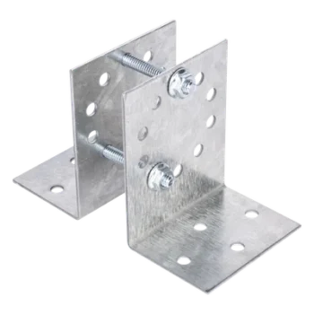 Base Multiposición para Postes / Acero Galvanizado Cal. 12 / Fijación Directa a Concreto / Kit de Tornillería Incluido / 0.36 kg