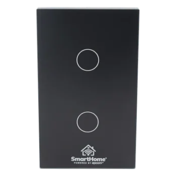 Interruptor Inteligente Wi-Fi / Control de 2 Circuitos / 800 W por Canal / 100-250 V / Wi-Fi 2.4 GHz / Compatible con Asistentes de Voz