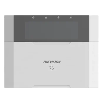 Teclado de alarma / Pantalla LCD / Lector RFID integrado / 2 zonas cableadas / 1 salida de alarma / 64 llaveros / 12VCC / 150x115x28 mm / 5.9x4.5x1.1 in