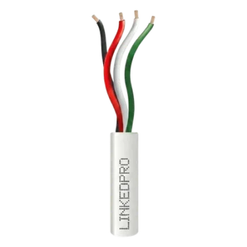 Cable para Alarma / 4x22 AWG / Cobre Sólido / 305 m (1000 ft) / Clasificación CM / Blanco