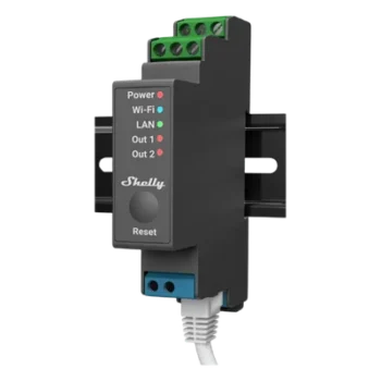 Relevador Inteligente / 2 Canales / 16A por Canal / Wi-Fi, Bluetooth y Ethernet / Montaje en Riel DIN / Control Local y Remoto