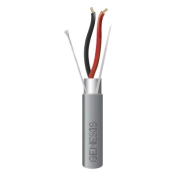 Cable para Alarma / 2x18 AWG / Blindado / Riser / 305 m (1000 ft) / Gris