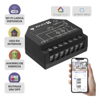 Relevador Wi-Fi Inteligente / 2 Salidas para Apagadores / Control de Iluminación / Registro de Consumo / 100-240 VCA