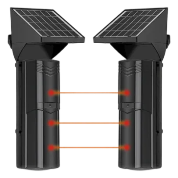 Detector Fotoeléctrico Solar / 3 Rayos IR / 100 m (328 ft) Exterior / 4 Frecuencias / Batería 4,000 mAh / Sincronización Digital