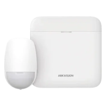 Kit de Alarma Inalámbrica / Hub con Batería 35 h / Sensor PIR 15 m (49.2 ft) / 85.9° Cobertura / 48 Zonas / Wi-Fi 2.4 GHz / 433 MHz AES-128