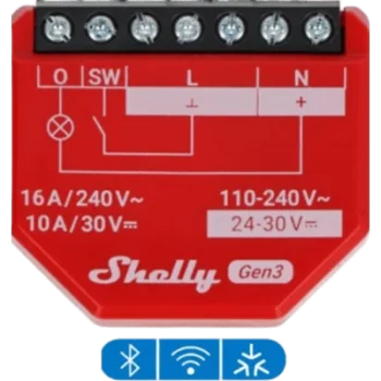 Relevador Inteligente / 16A / 3500W / Medición de Consumo / Wi-Fi 2.4 GHz / Bluetooth / -20°C a +40°C (-4°F a 104°F)