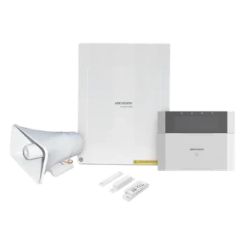 Kit Panel de Alarma Híbrido / 64 Zonas / Teclado LCD con Lector de Tags / Sirena 30W 120 dB / IP65 / Contacto Magnético 2 cm