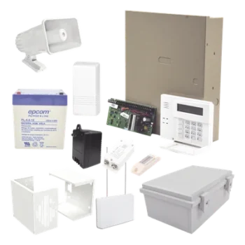 Kit de Alarma Vecinal / Panel 48 Zonas / 40 Botones de Pánico Inalámbricos / Sirena 30 W / 3 Particiones / Contact ID
