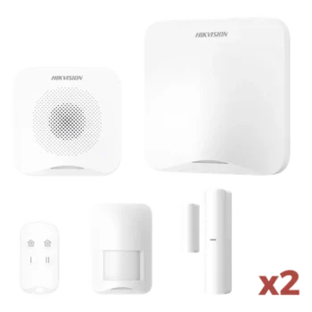 Kit de Alarma Inalámbrica / 16 Zonas / Wi-Fi y GSM 3G/4G / Alcance 1,200 m (3,937 ft) / PIR 10 m (32.8 ft) 90° / Compatible Hik-Connect