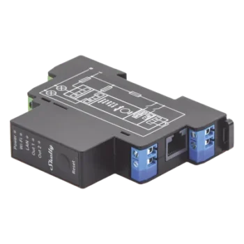 Relevador Inteligente / 2 Canales / 16 A por Canal / Wi-Fi 2.4 GHz / Bluetooth / Ethernet / Medición de Consumo AC / Montaje Riel DIN