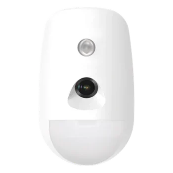 Sensor PIR Inalámbrico / Cámara VGA / Alcance 12 m (39.4 ft) / 85.9° / Inmunidad Mascotas 30 kg / Batería 6 Años / Uso Interior