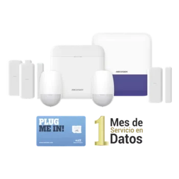 Kit de Alarma Inalámbrica / 48 Zonas / GSM 3G/4G Dual SIM / Wi-Fi 2.4 GHz / 433 MHz / Sirena Exterior / PIR y Contactos Magnéticos