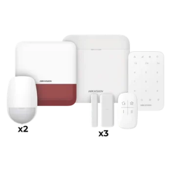 Kit de Alarma Inalámbrico / 48 Zonas / 6 Dispositivos Incluidos / Sirena Estrobo Exterior / Wi-Fi / Comunicación 433 MHz