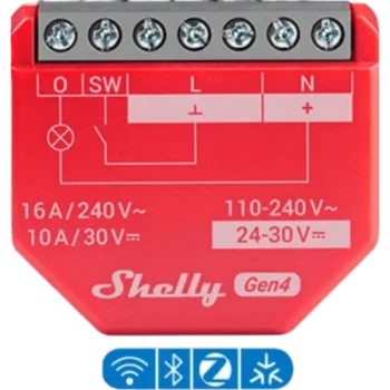 Relevador Inteligente / 16A / Medición de Consumo AC / Wi-Fi 2.4 GHz y Bluetooth / 110-240V / Sin Hub