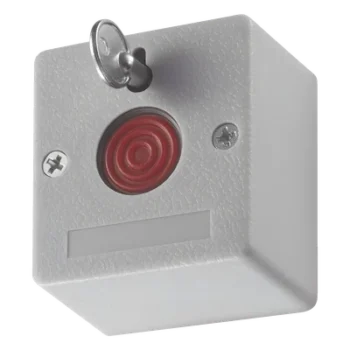 Botón de Pánico Cableado / NA/NC Configurable / ABS Retardante al Fuego / 49.5 x 53.5 x 32.5 mm / 40 g