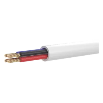 Cable para Alarma / 4 Conductores / 22 AWG / CCA / Bobina 100 m (328 ft) / Forro Blanco Resistente a UV