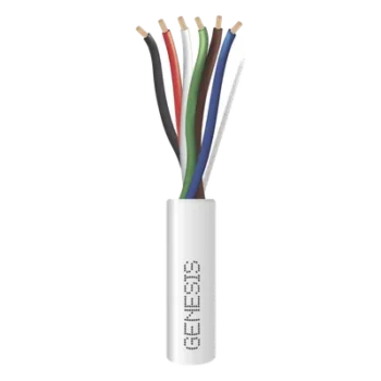 Cable para Alarma / 6 Conductores / Calibre 18 AWG / Plenum / 305 m (1000 ft) / Blanco