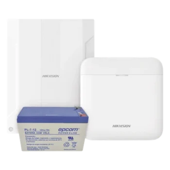Kit de Alarma Inalámbrico / 48 Zonas Inalámbricas / Expansión 16 Zonas Cableadas / 433 MHz AES-128 / Batería de Respaldo 7 Ah
