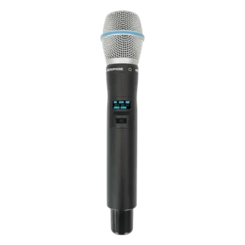 Micrófono Inalámbrico de Mano / UHF 470-830 MHz / Modulación Digital PI/4-DQPSK / Autonomía >10 Horas / Mute Automático por Caída / Display OLED / 7 Niveles Potencia