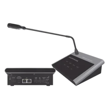Micrófono Remoto de Voceo / 4 Zonas / Pantalla Táctil / Medidor 10 Segmentos / Conexión RJ45 CAT5