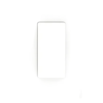 Placa de Pared Decoradora / 1 Espacio / Sin Tornillos Visibles / Termoplástico Blanco Brillante / 11.9 x 7.5 cm