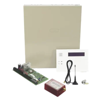 Panel de Alarma Híbrido / 48 Zonas / Comunicador Celular 3G/4G / Teclado 6160RF con Receptor Inalámbrico / 3 Particiones / Alcance Inalámbrico 1 km (3280.8 ft)