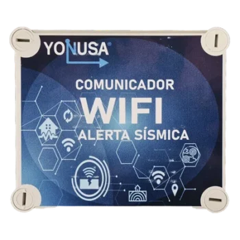 Comunicador WiFi para Alerta Sísmica / 2.4 GHz / 802.11 b/g/n / 2 Salidas de Contacto Seco / 12 VCD