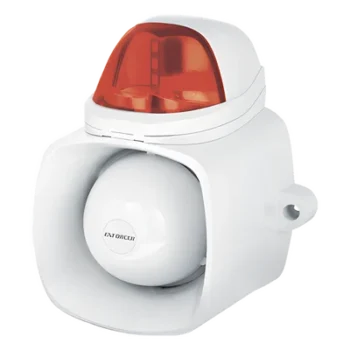 Sirena Estroboscópica Autónoma / 115 dB / IP65 / 12 Vcd / Audio MP3/WAV / Megafonía 20 W / Doble Entrada de Alarma