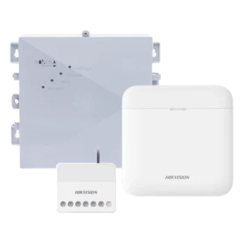 Kit de Alarma Inalámbrica / 48 Zonas / Cerca Energizada 2,500 m (8,202 ft) / Batería de Respaldo 3 Días / Relevador 0-36 Vcc 5 A / Alimentación 127-220 Vca o Panel Solar 12 Vcc