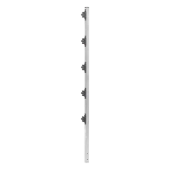 Poste de Paso para Cerca Electrificada / PTR Aluminio 1" / Altura 1.2 m (3.9 ft) / 5 Aisladores Incluidos / Resistente al Clima