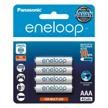 Batería Recargable AAA / Ni-MH 800 mAh / 1.2V / 2100 Ciclos / Baja Autodescarga 10 Años